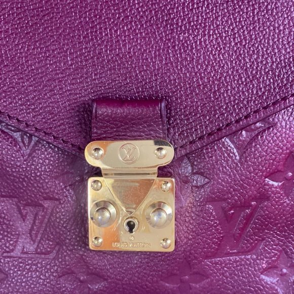 LOUIS VUITTON Metis Hobo Monogram Empreinte Leather Tote Dark Burgundy Authentic - Picture 10 of 16